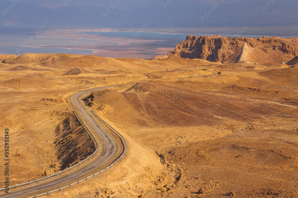 Naklejka premium Road leading to ancient Masada