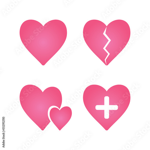 Heart symbol design vector flat isolated illustration