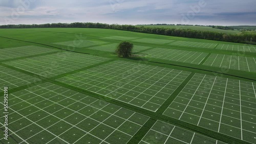 Land surveying in a field. Division of land for future sale and development.