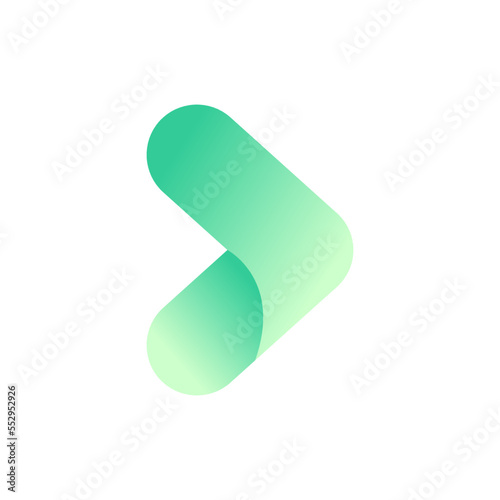 Arrow logo template. Vector abstract material design, flat style