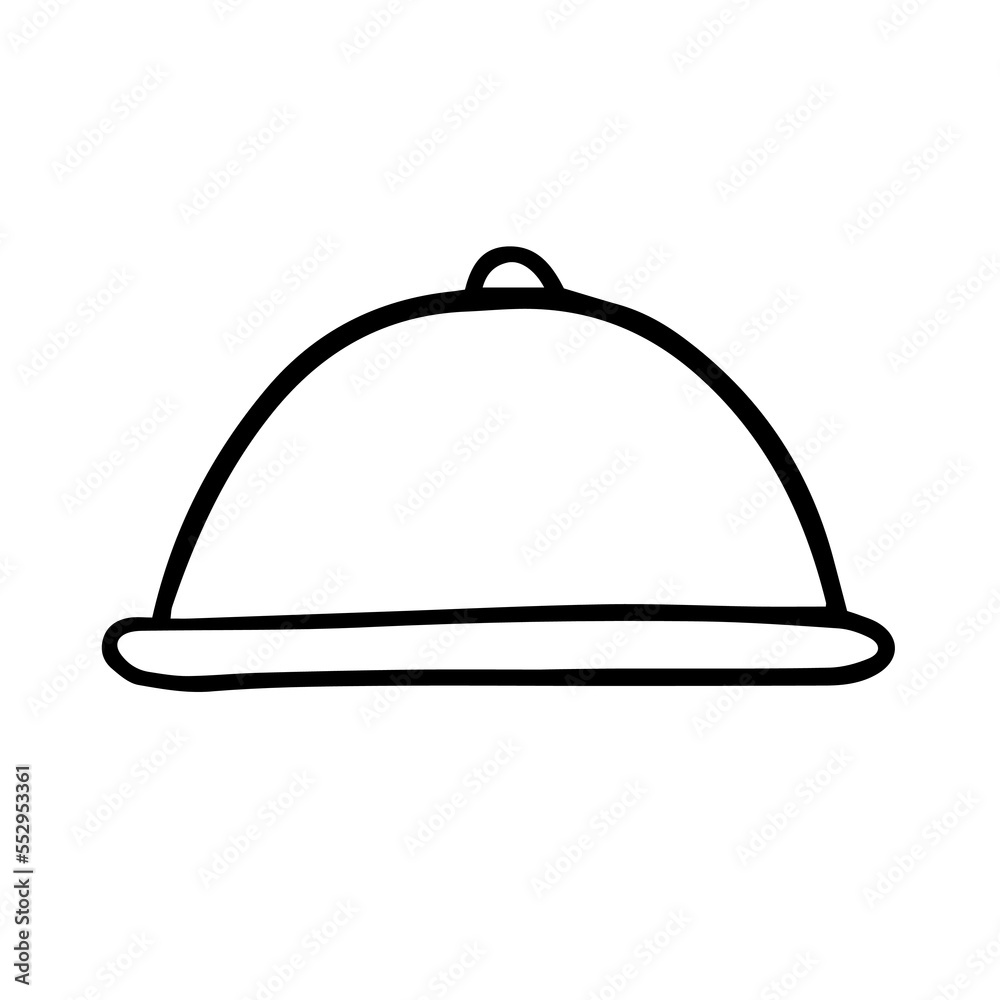 Doodle holding cloche serving plate Doodle holding cloche serving plate