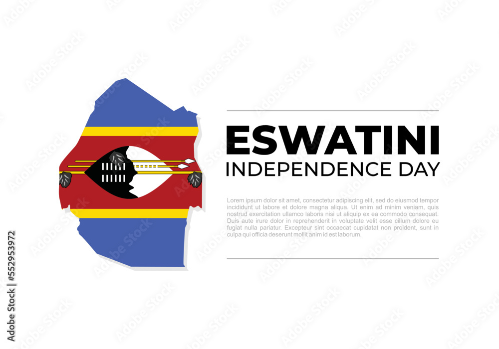 Eswatini independence day background celebrated on september 6 isolated