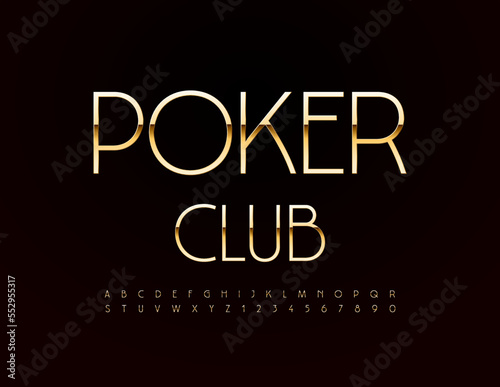 Photography Vector stylish sign Poker Club