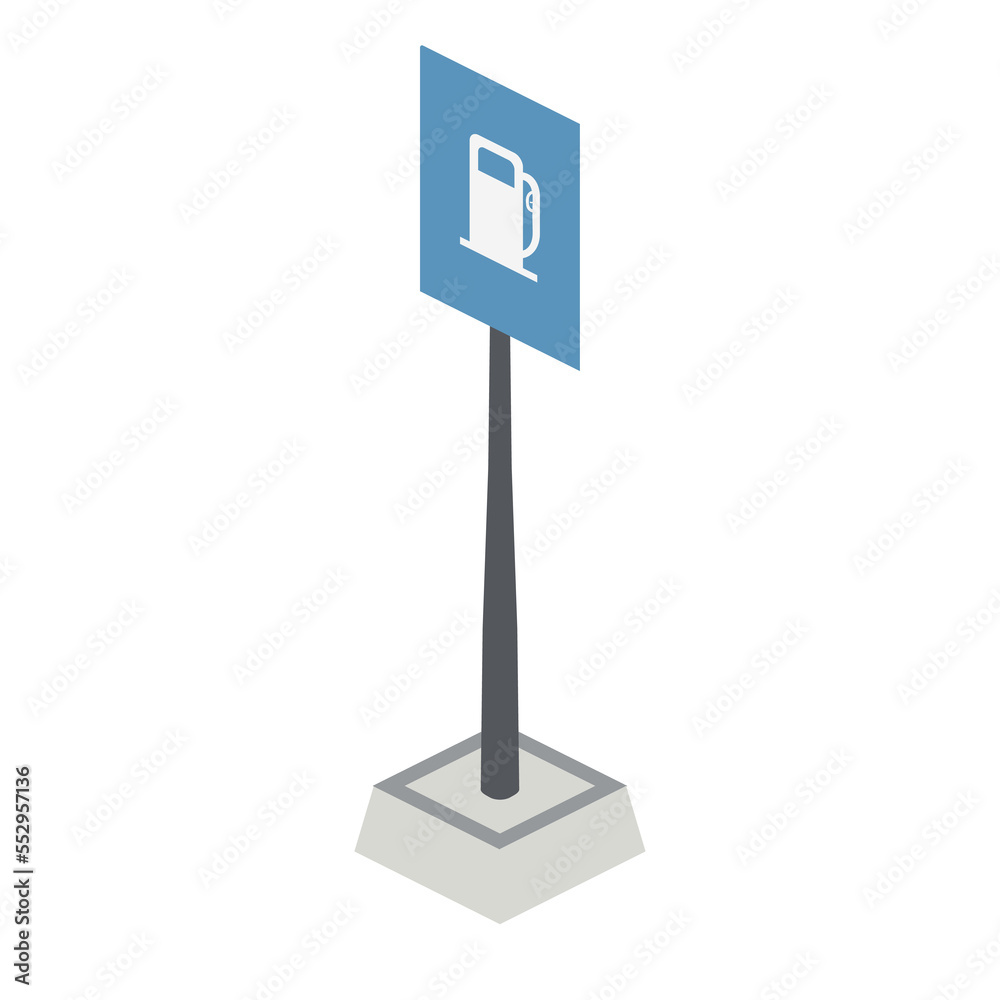 isometric traffic sign gasoline refueling pump sign 3d universal scenary collection set isometric traffic sign gasoline refueling pump sign 3d universal scenary collection set
