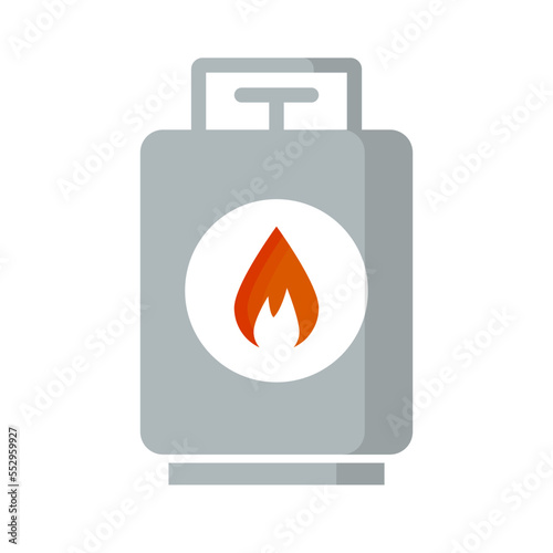 Propane gas cylinder. Gas fuel can. Vector.
