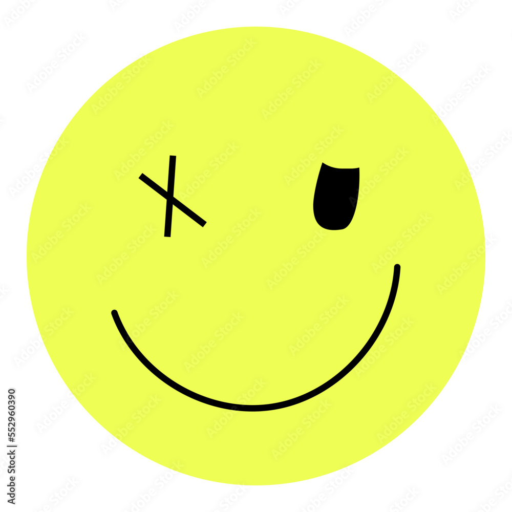 A transparent villain smiley design element. A transparent villain smiley design element.