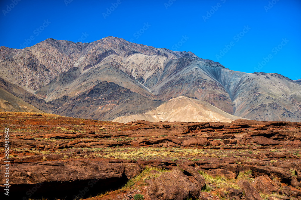 Colorful landscape of the High Atlas Mountains, Morocco.