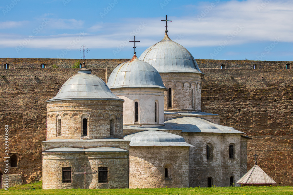 Medieval churches inside Ivangorod fortress