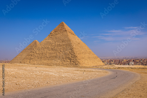 View to great Egypt pyramides photo