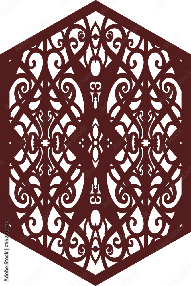 Set template for laser cutting and Plotter. Vector illustration ...
