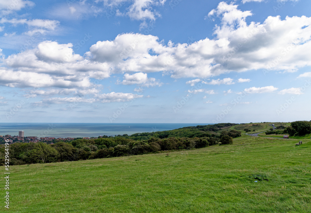 View from the South Downs at Beachy Head - East Sussex - United Kingdom