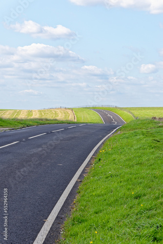 Road across the South Downs at Beachy Head - East Sussex - United Kingdom