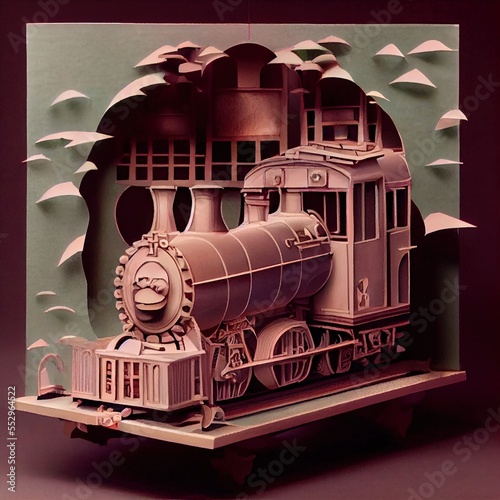 Fotografia Elite Train Orient Express Railway Locomotive - Diorama, Isometric View, Game Co
