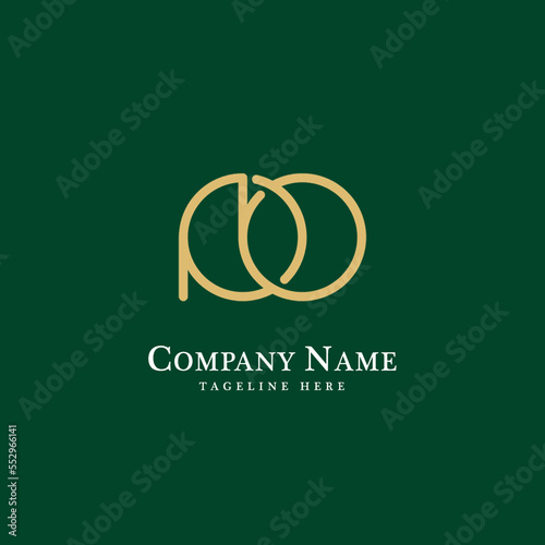 letter pb logo design template