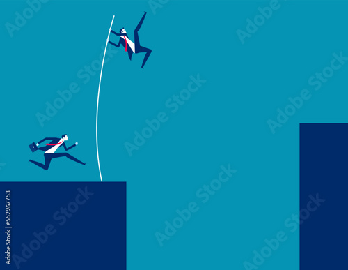 Business competition. Business challenge vector illustration