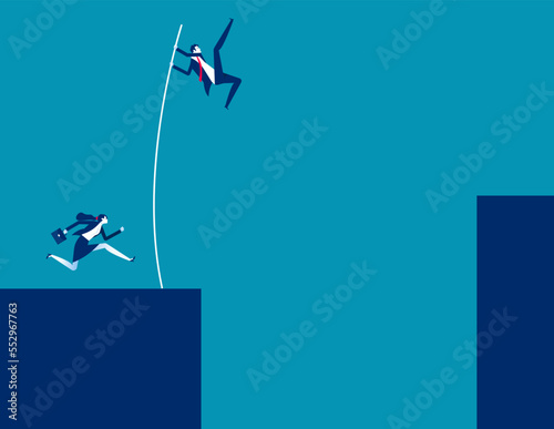 Business competition. Business challenge vector illustration