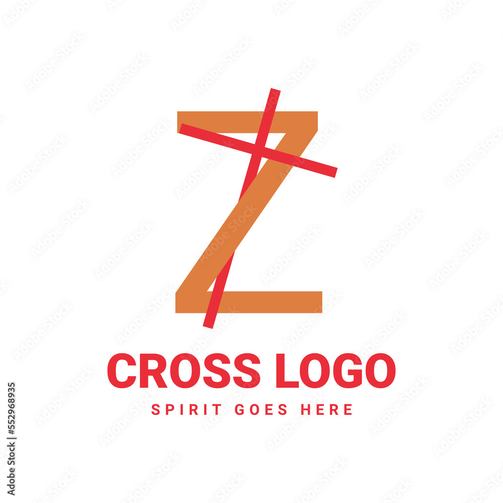 Obraz premium letter Z initial cross vector logo design
