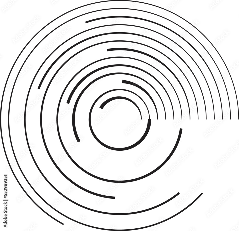 Lines in Circle Form . Spiral Vector Illustration .Technology round Logo . Design element . Abstract Geometric shape . Striped border frame for image Lines in Circle Form . Spiral Vector Illustration .Technology round Logo . Design element . Abstract Geometric shape . Striped border frame for image