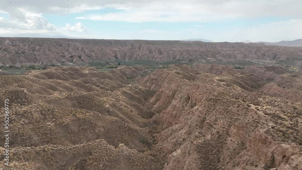 desierto de Gorafe visto desde el aire, España desierto de Gorafe visto desde el aire, España