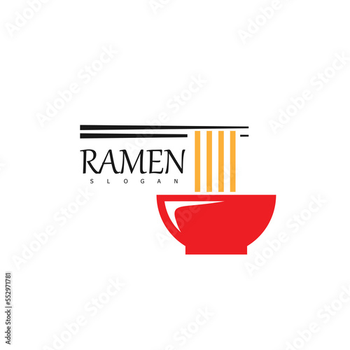 noodle ramen food logo design symbol