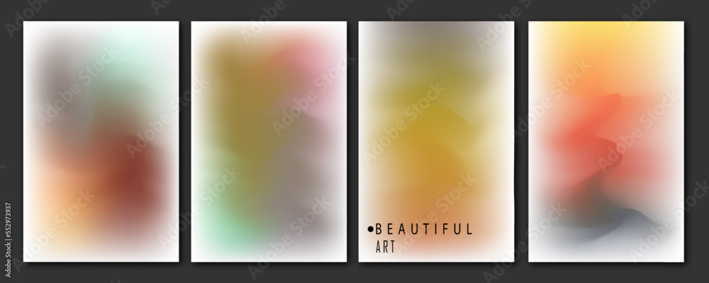 Set of Abstract Gradient Background design. Vector eps.10