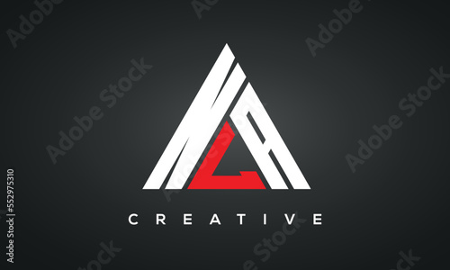 Triangle letters NLA monogram logo photo