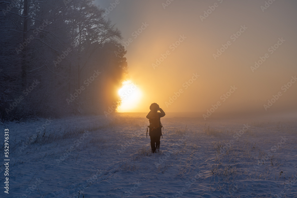 Fototapeta premium Rußberg bei Tuttlingen im Winter