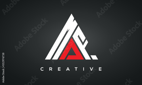 Triangle letters MAF monogram logo