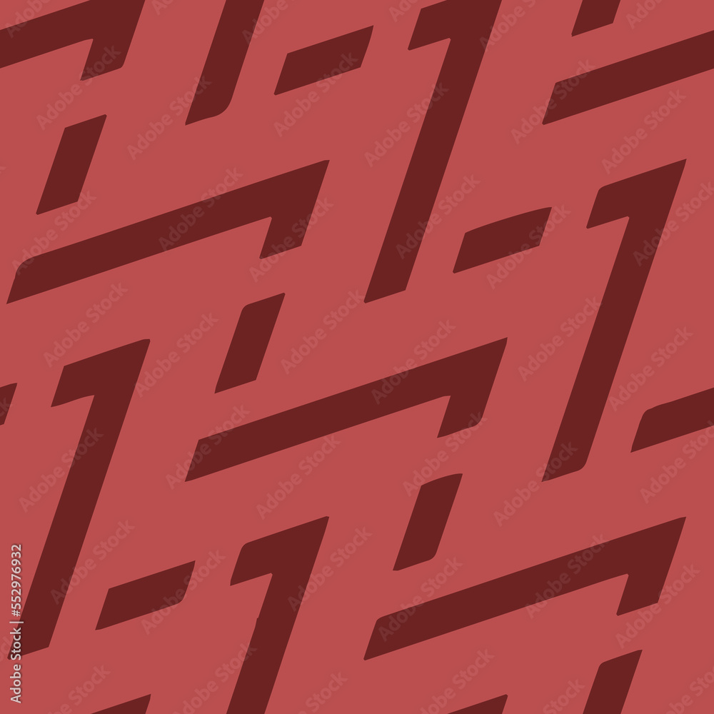 Full seamless geometric texture pattern vector for decoration. Claret ...