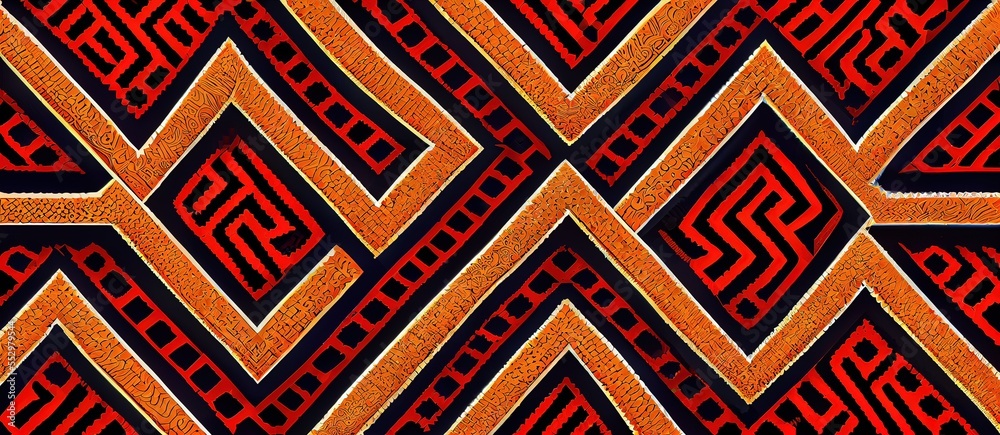 Tribal pattern. African ethnic pattern style. Generative AI Tribal pattern. African ethnic pattern style. Generative AI