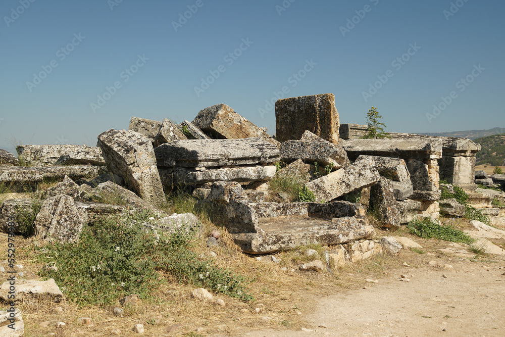 Tombs at Hierapolis Ancient City, Pamukkale, Denizli, Turkiye