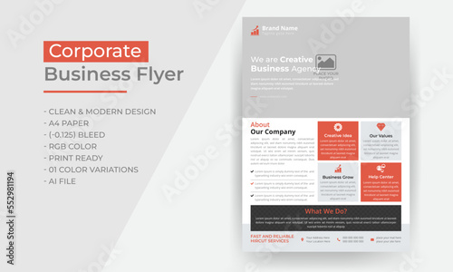 Corporate business flyer template design set, vector poster design or business leaflet template design