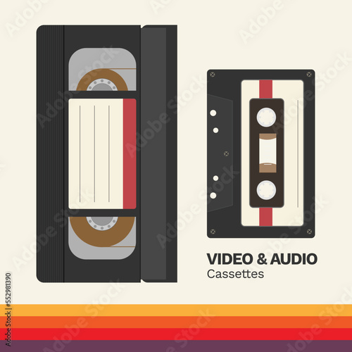 Video Cassette with Audio Cassette