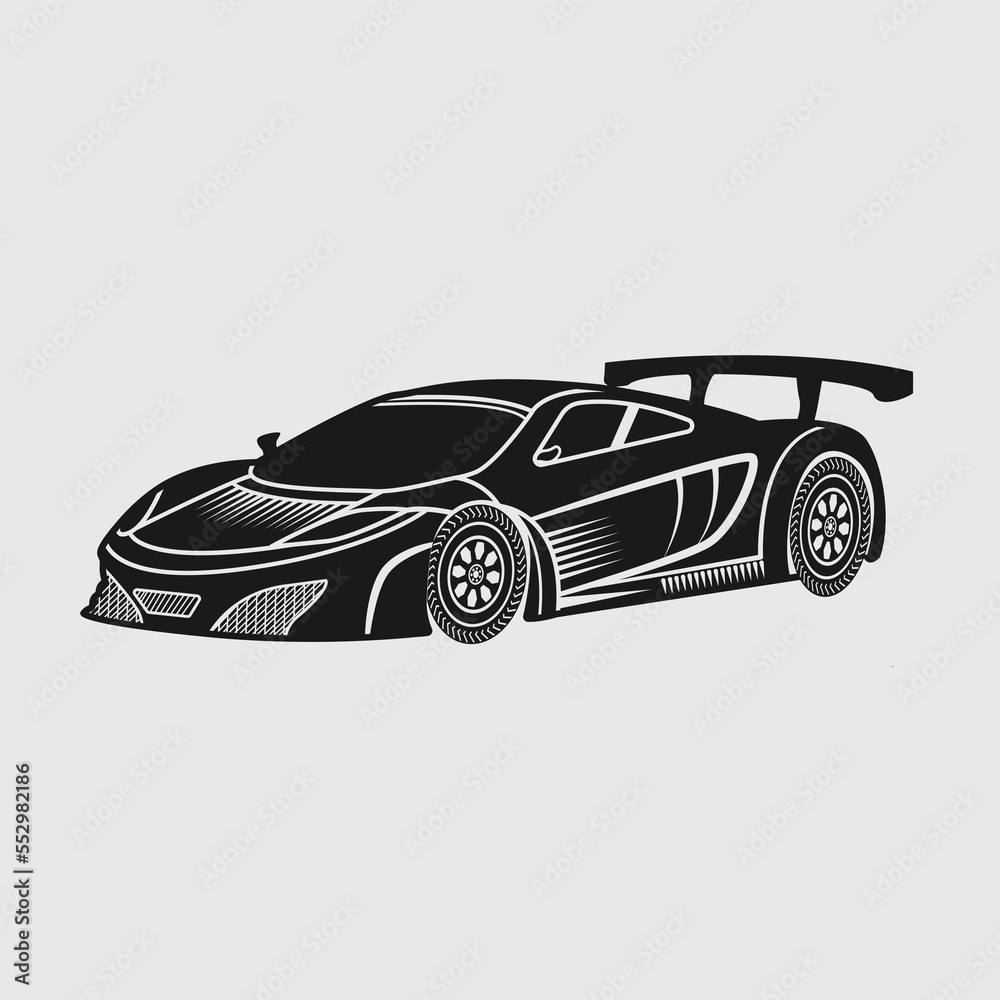 Racing Car Svg Cut File, Rc Car Svg, Sports Car Svg, Car Svg, Luxury