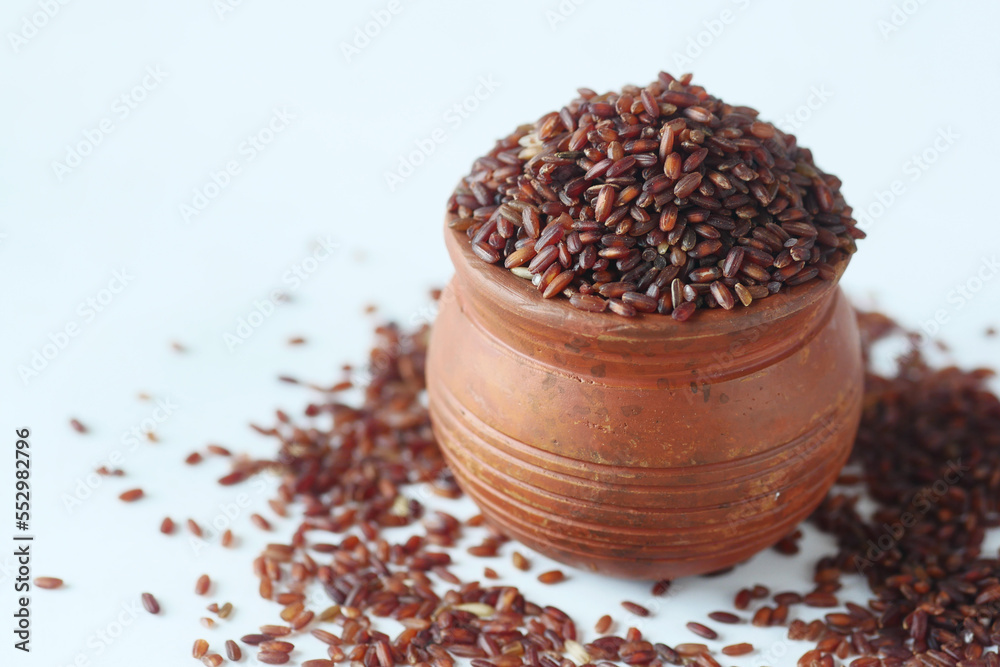 red rice in a bowl on table , haradighi rice red rice in a bowl on table , haradighi rice