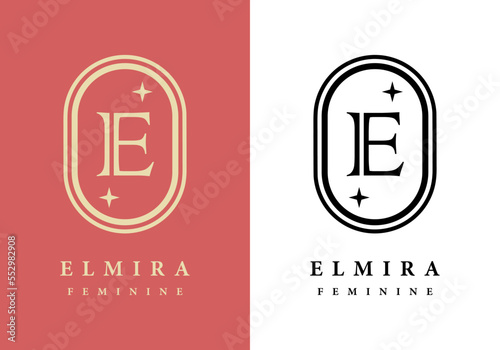 Letter E logo, is perfect for salons, spas, and others.
