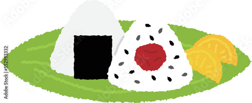 Traditional rice food called "onigiri" in Japan.