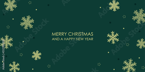 Vector illustration. Merry Christmas and a Happy New Year. Snowflake pattern. Banner  Christmas card  Flyer design  advertising  social media content  template