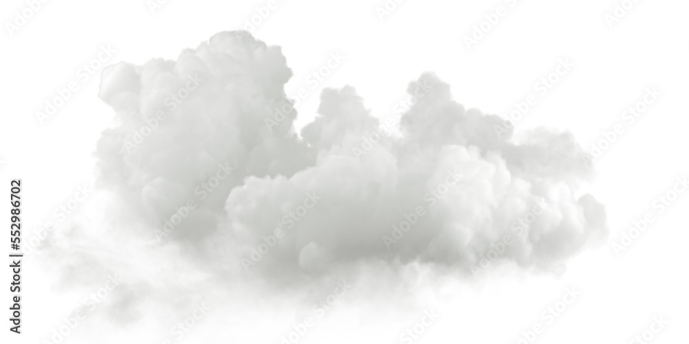 Steam condensation cumulus cloudy special effect 3d rendering png file - obrazy, fototapety, plakaty 