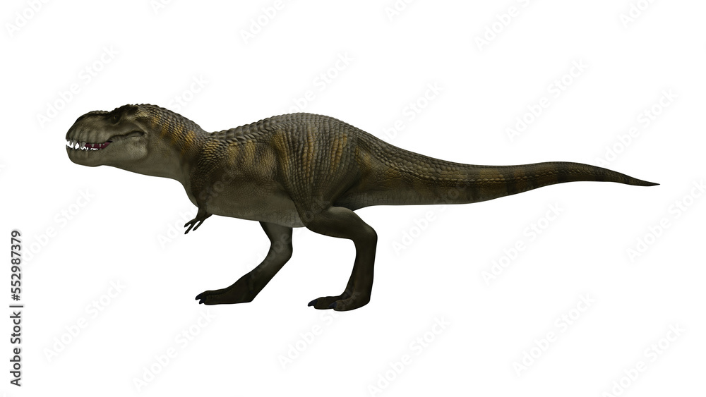 Dinosaur Trex walking on render image Dinosaur Trex walking on render image