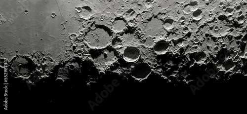 Fototapeta Naklejka Na Ścianę i Meble -  détails de la surface de la lune - rendu 3D - texture fournies par la nasa