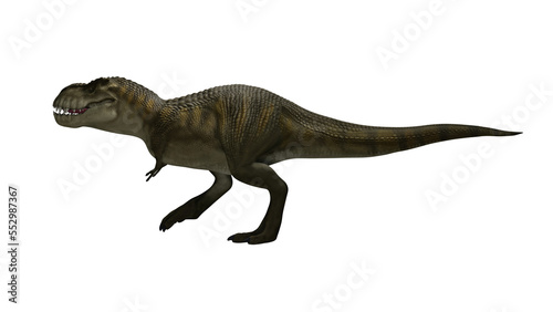 Fototapeta Naklejka Na Ścianę i Meble -  Dinosaur Trex walking on render image