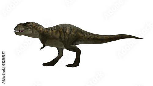 Fototapeta Naklejka Na Ścianę i Meble -  Dinosaur Trex walking on render image