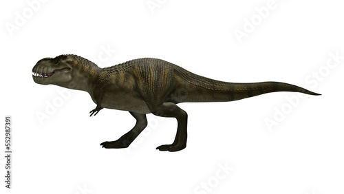 Dinosaur Trex walking on render image © Lenur