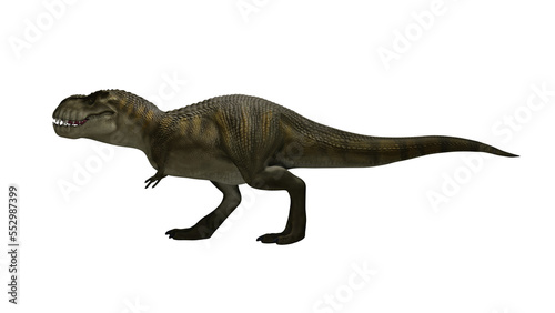 Dinosaur Trex walking on render image © Lenur