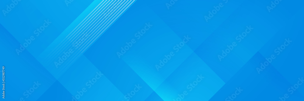 Modern blue gradient abstract vector long wide banner background. Design for poster, template on web, backdrop, banner, brochure, website, flyer, landing page, presentation, and webinar