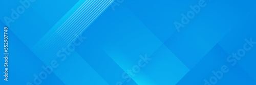 Modern blue gradient abstract vector long wide banner background. Design for poster, template on web, backdrop, banner, brochure, website, flyer, landing page, presentation, and webinar