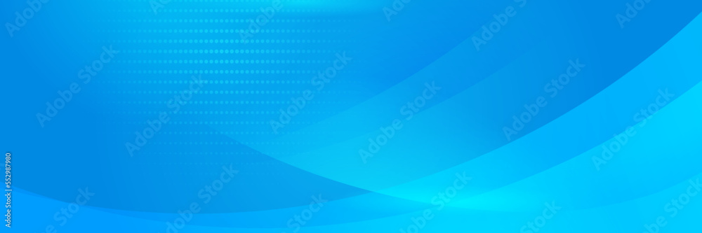 Modern blue gradient abstract vector long wide banner background. Design for poster, template on web, backdrop, banner, brochure, website, flyer, landing page, presentation, and webinar
