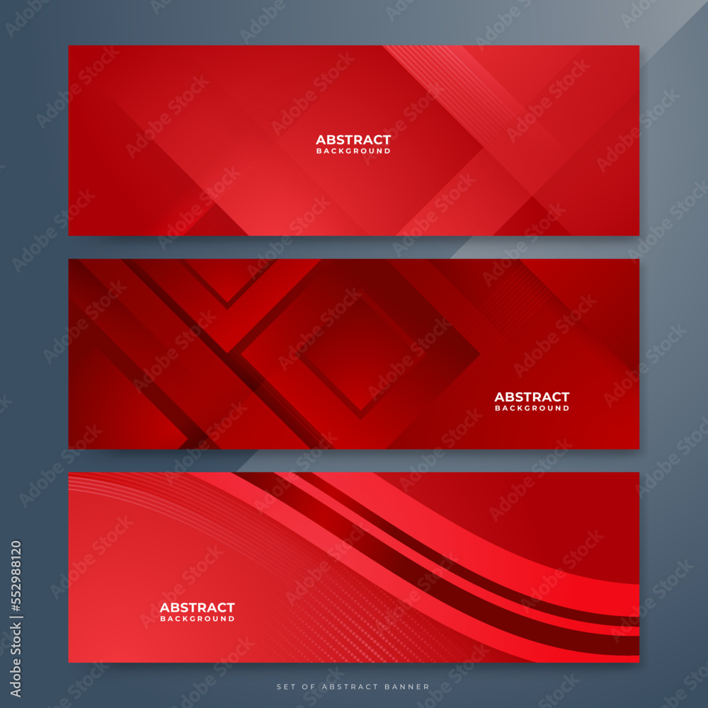 Abstract red banner