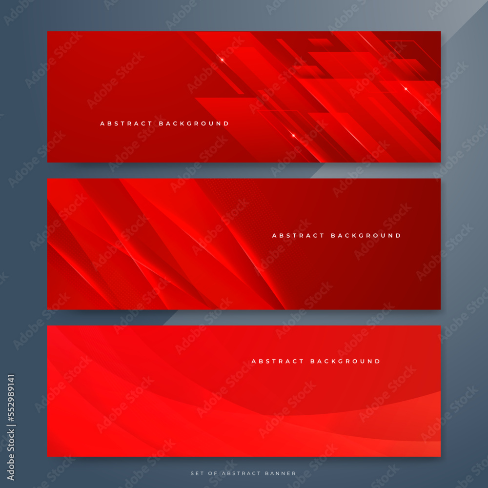Abstract red banner